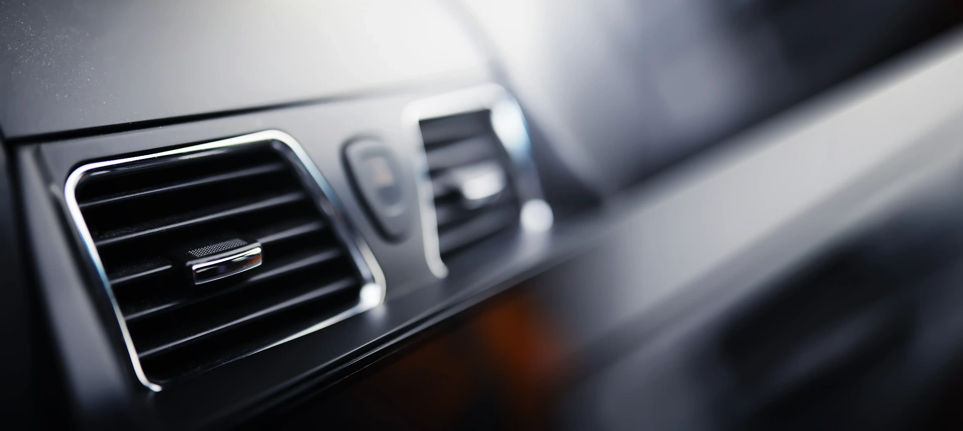 Car air conditioning dashboard vents and controls